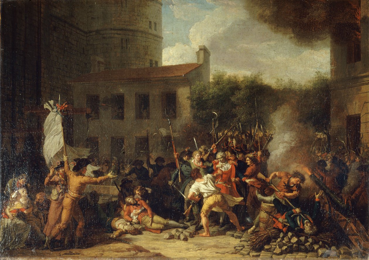 Stormen af Bastillen den 14. juli 1789, ca. 1793. af Charles Thevenin