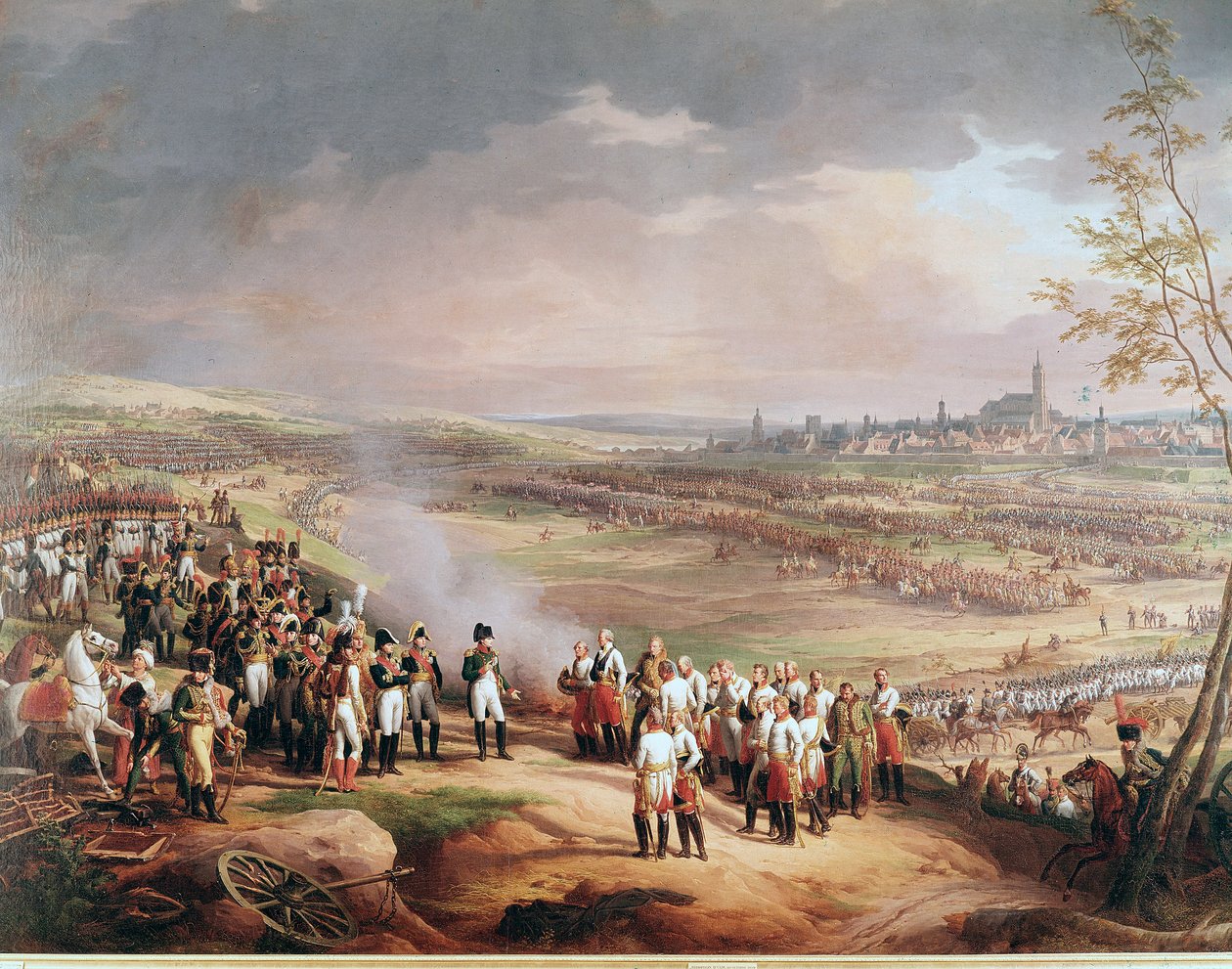 Overgivelsen af Ulm, 20. oktober 1805, til den franske hær under Napoleonskrigene (Detaljemaleri af Charles Thevenin