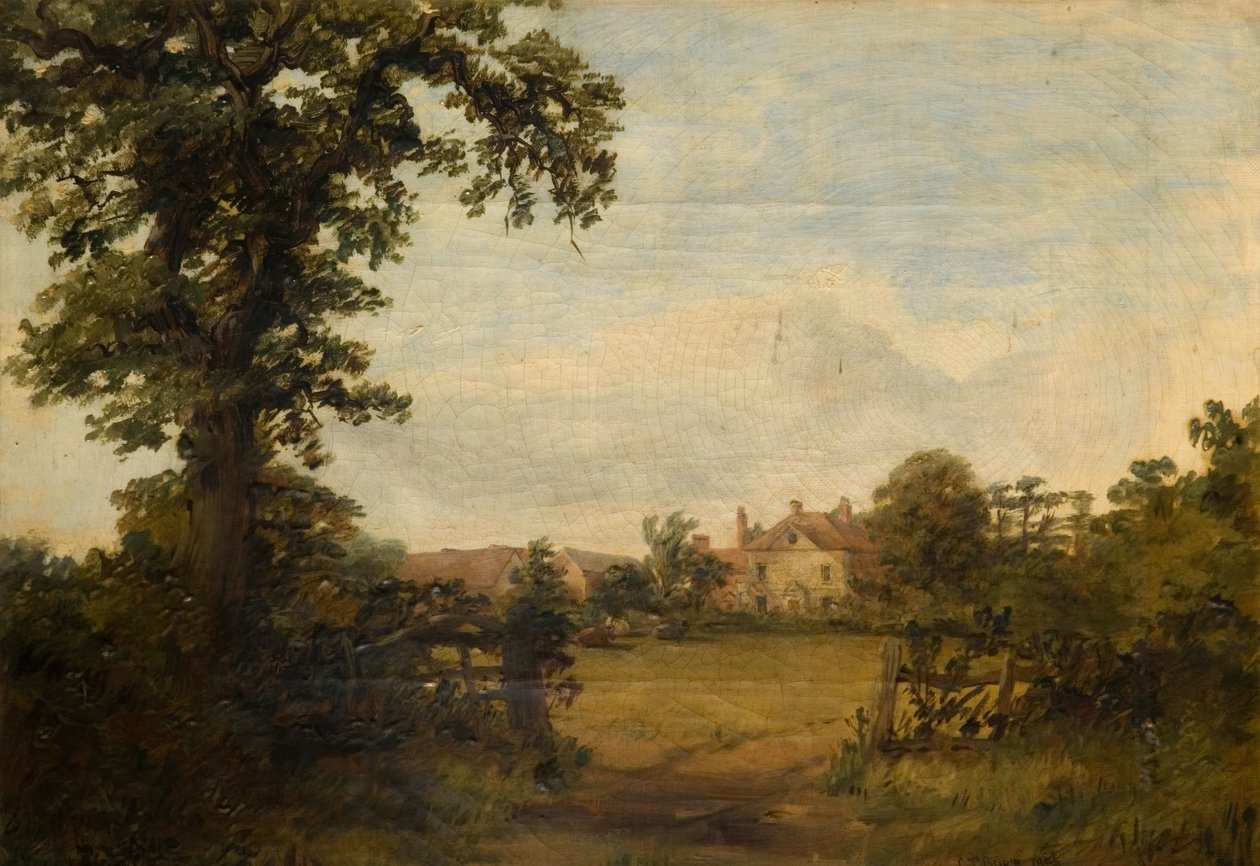 Metchley Park Farm, Harborne, 1845. af Charles Thomas Burt