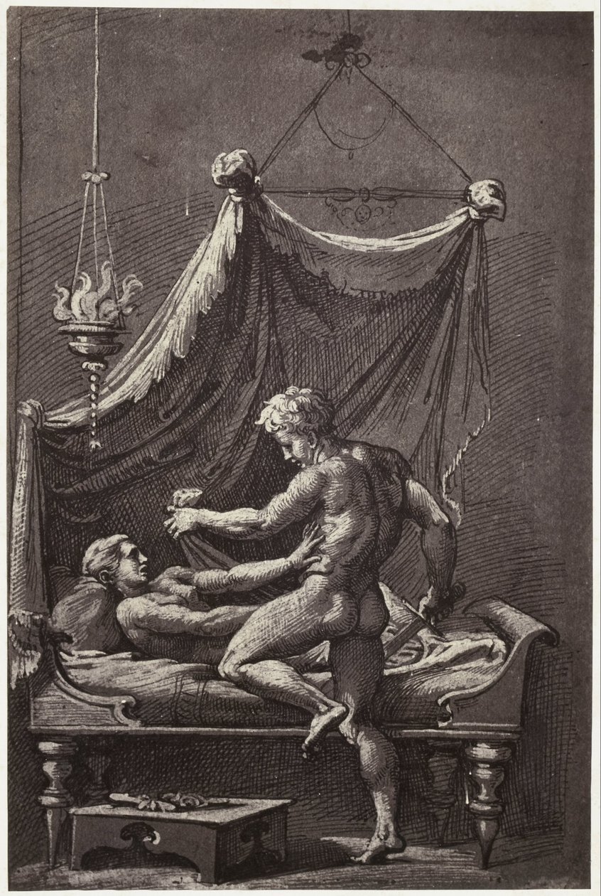 Fotoreproduktion af en tegning af Perino del Vaga, The Rape of Lucretia af Charles Thurston Thompson