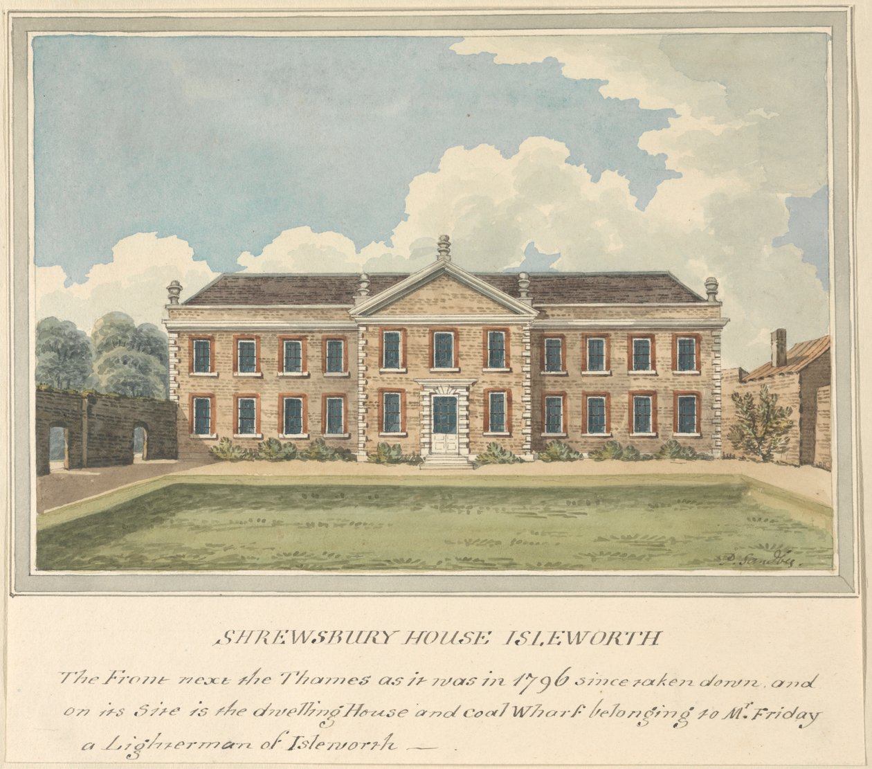 Shrewsbury House, Isleworth, Middlesex af Charles Tomkins