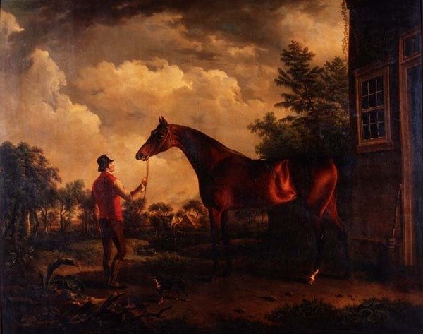 En jæger og brudgom uden for et landsted af Charles Towne