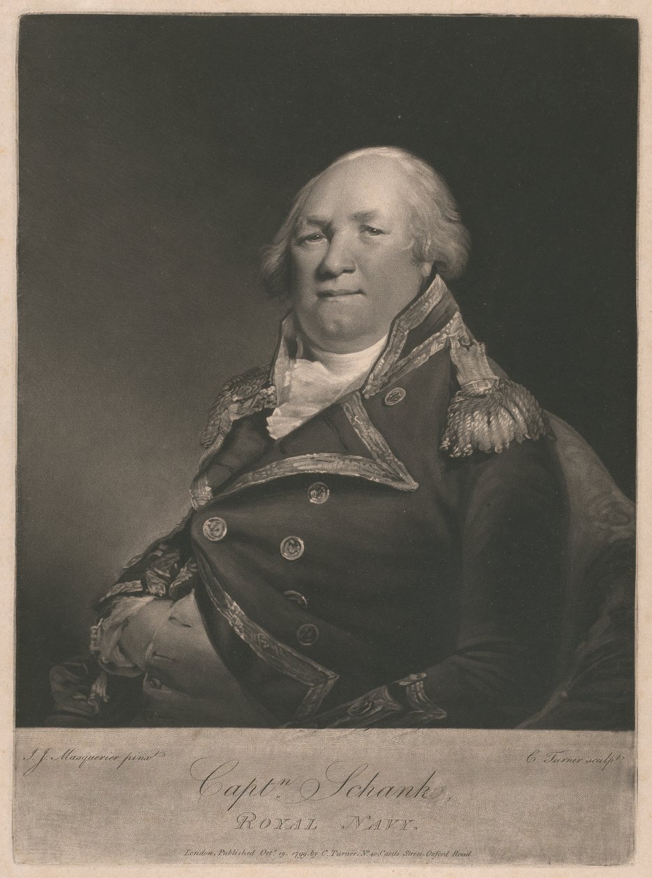 Kaptajn John Schank af Charles Turner
