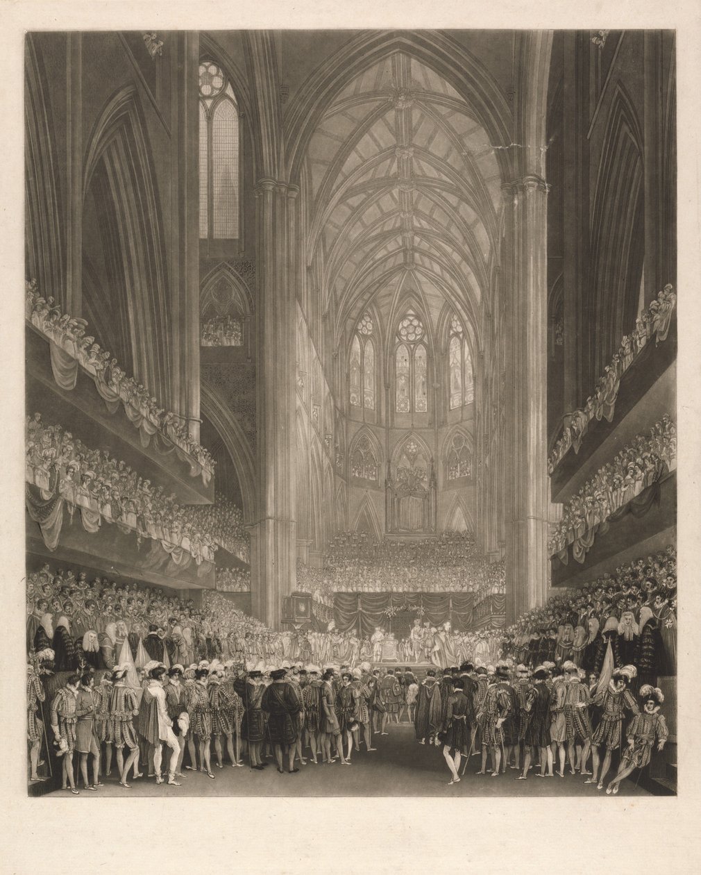 Kroningen af kong Georg IV i Westminster Abbey af Charles Turner