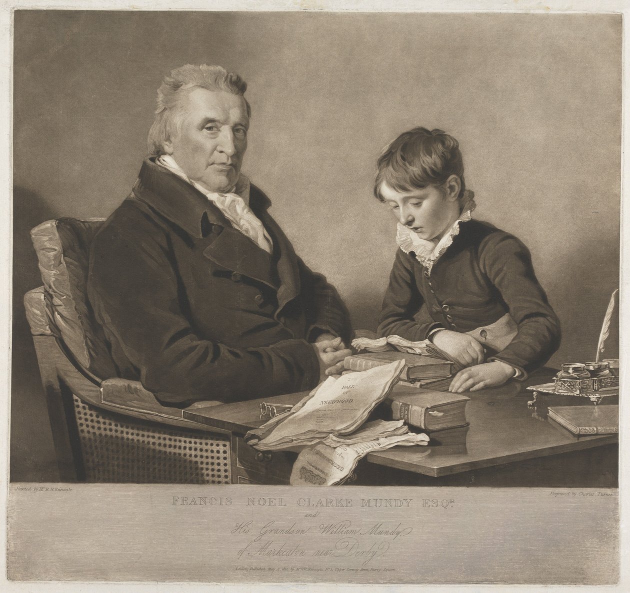 Francis Noel Clark Mundy og hans barnebarn, William af Charles Turner