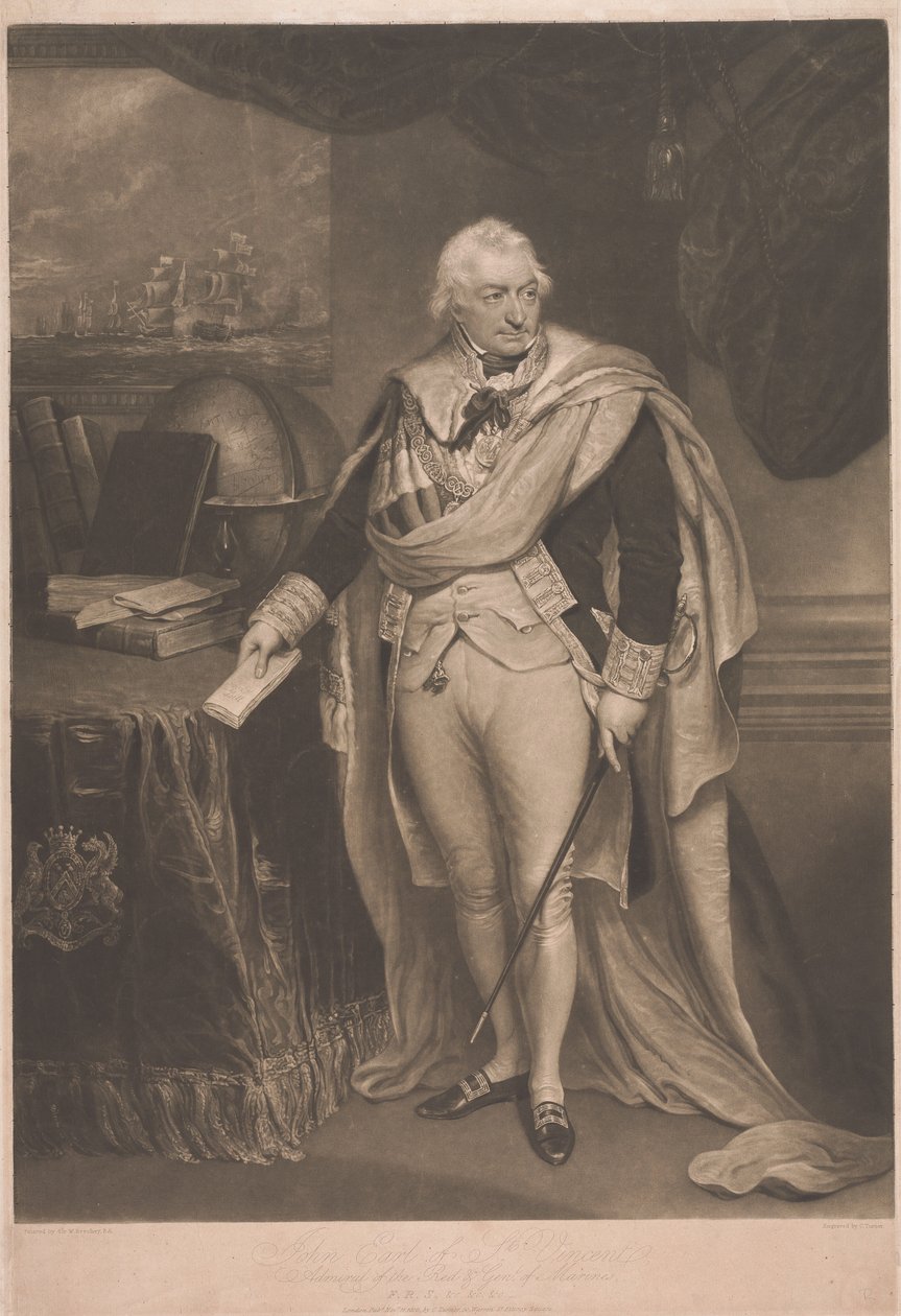 John, greve af St. Vincent, admiral af den røde flåde af Charles Turner