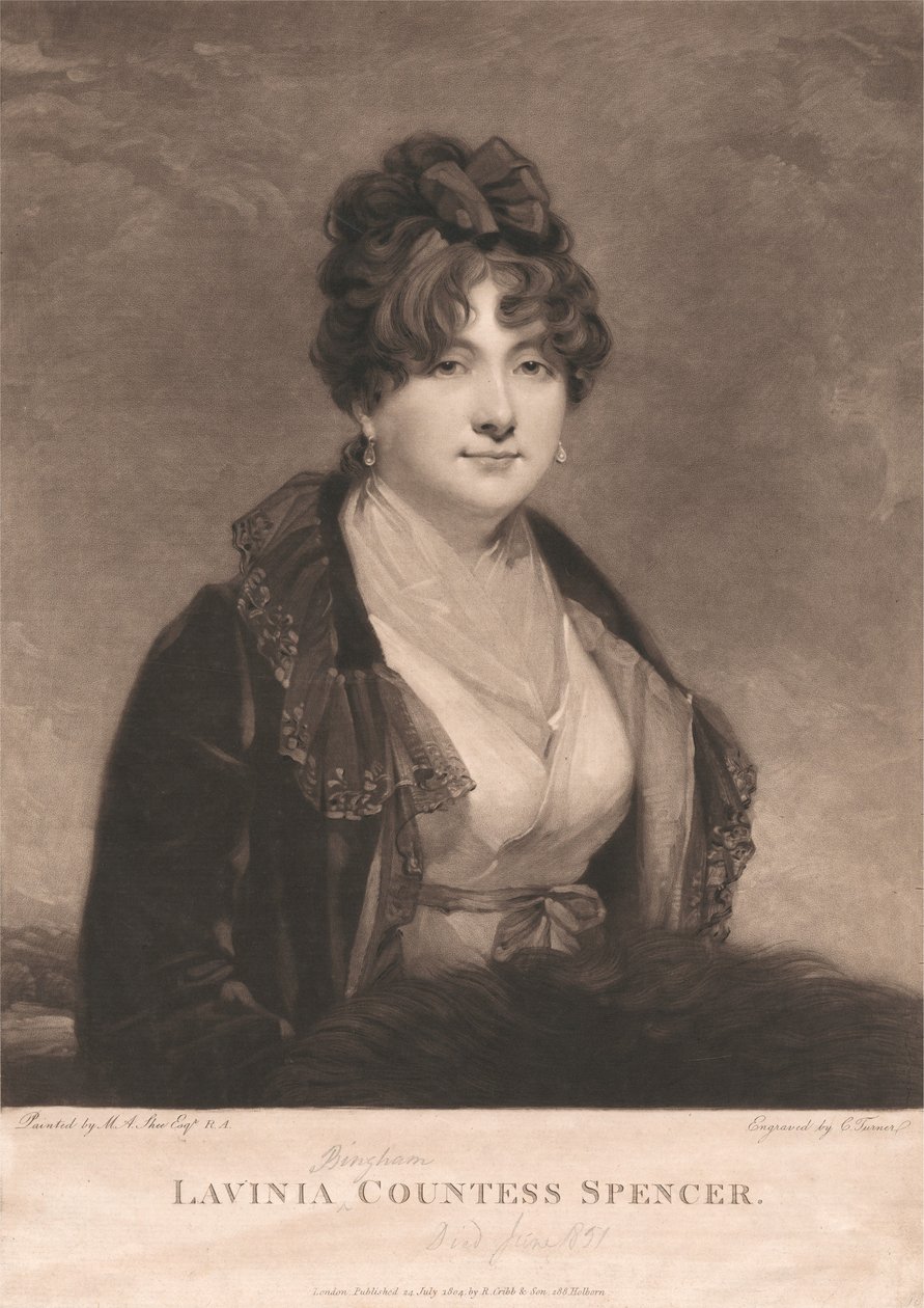 Lavinia Bingham, grevinde Spencer af Charles Turner