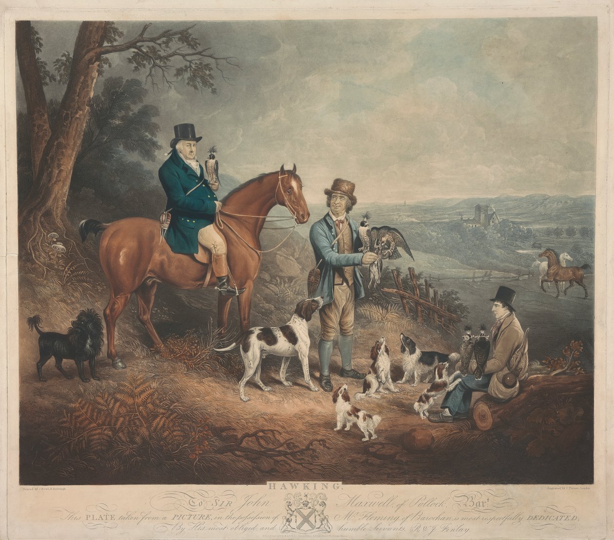 Malcolm Fleming af Barochan 1745-1811. Hawking... af Charles Turner