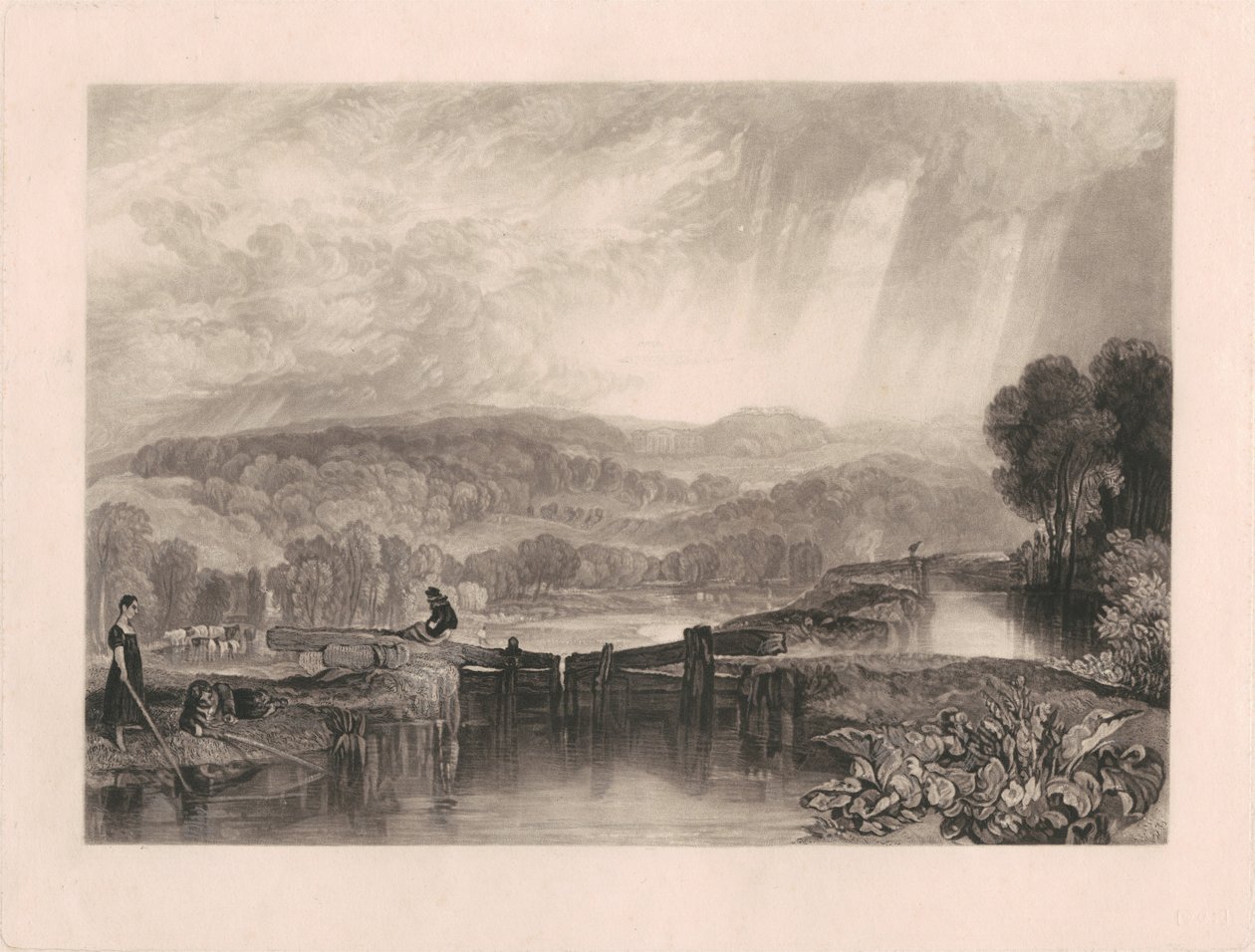Mere Park fra Rivers of England af Charles Turner
