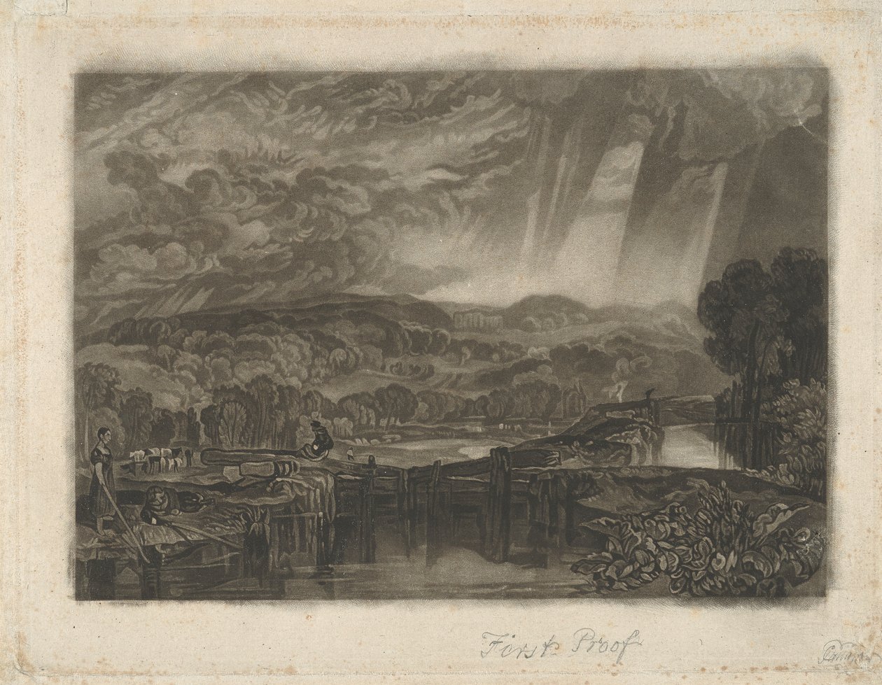 More Park, nær Watford, ved floden Colne af Charles Turner