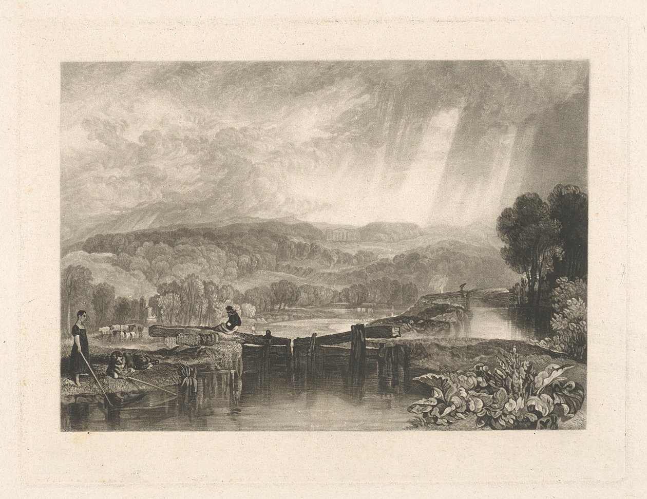 More Park, nær Watford, ved floden Colne af Charles Turner