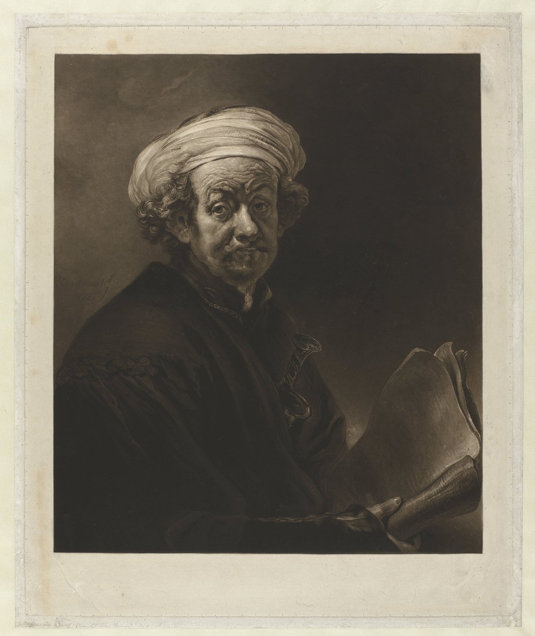 Rembrandt som Paul af Charles Turner