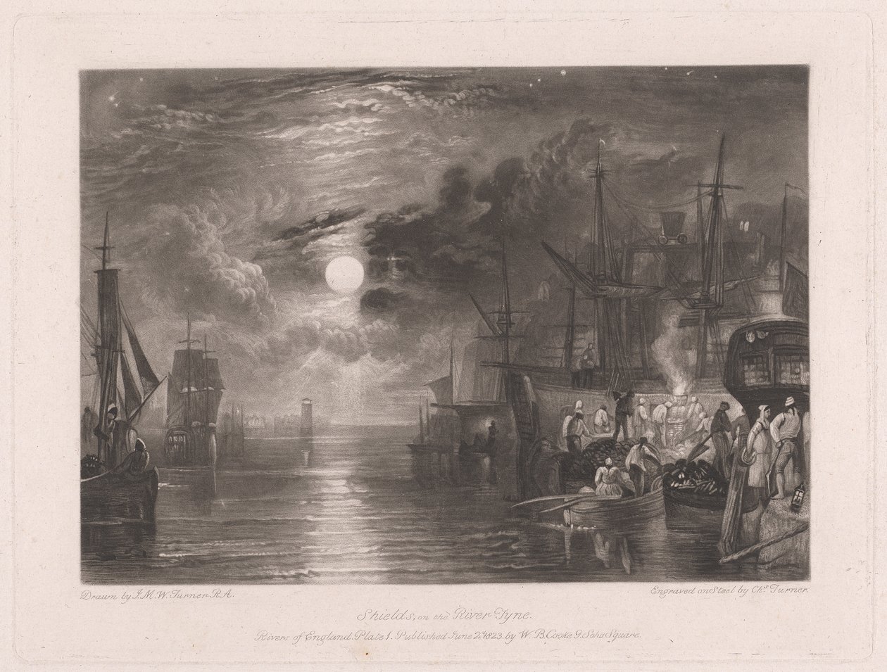 Shields, ved floden Tyne af Charles Turner