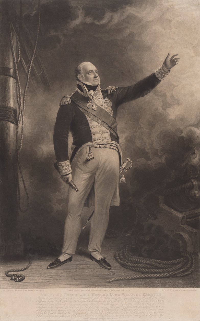 Den ærede Edward Lord Viscount Exmouth af Charles Turner