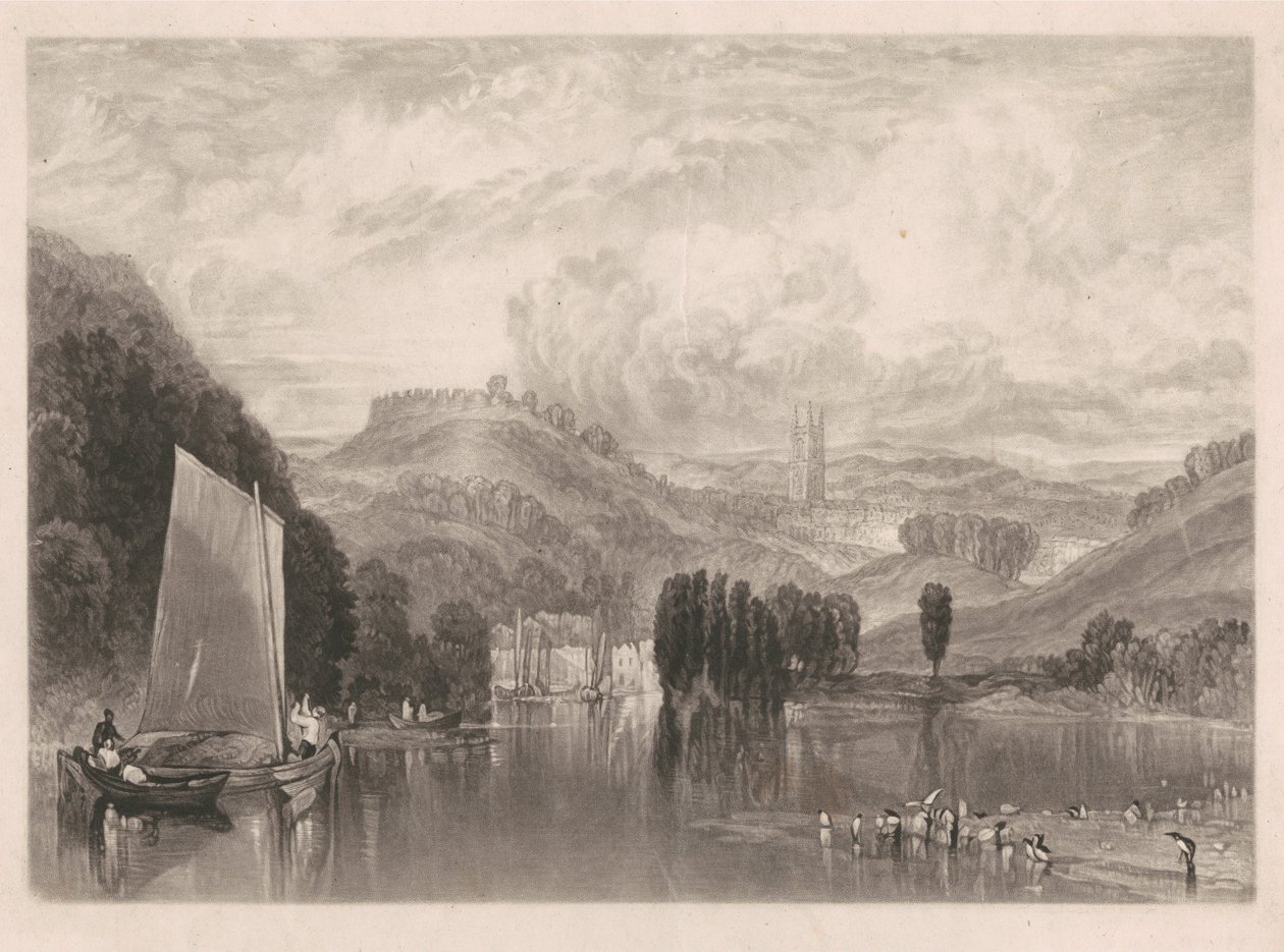 Totnes, ved floden Dart af Charles Turner