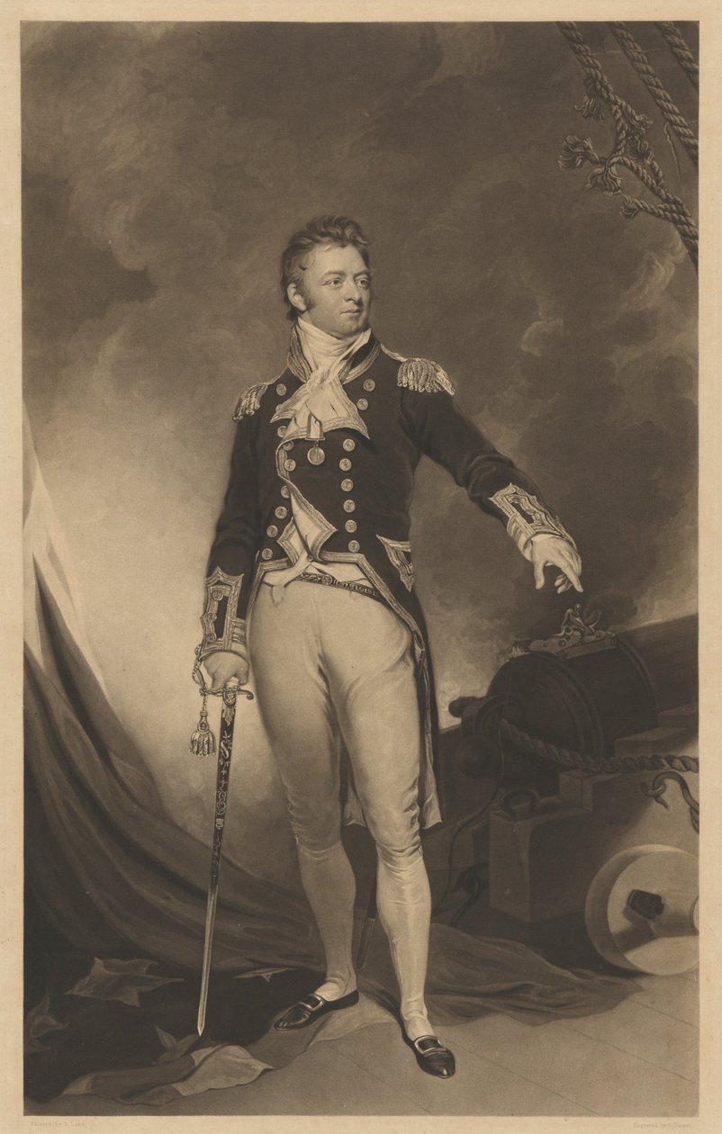 Sir Philip Bowes Vere Broke af Charles Turner after Samuel Lane