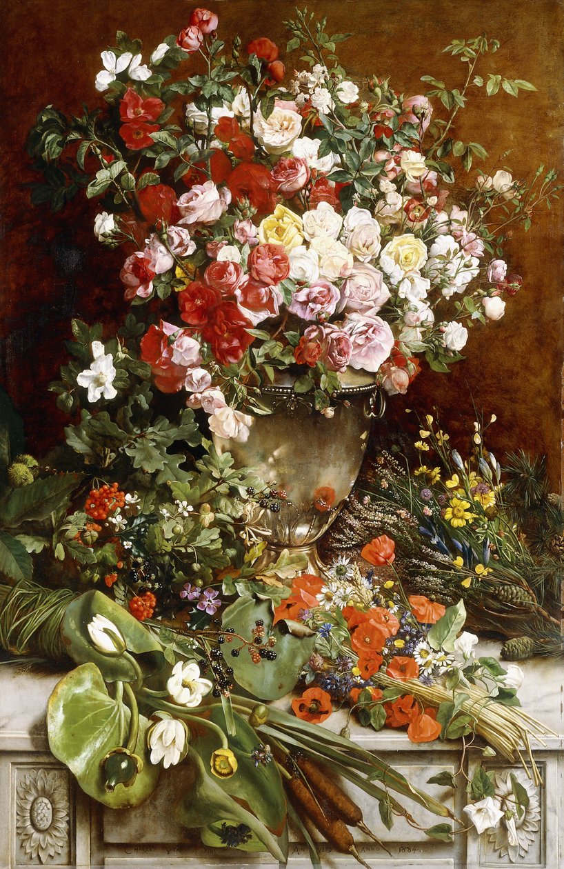 Hyldest til blomsternes dronning, 1884 af Charles Verlat
