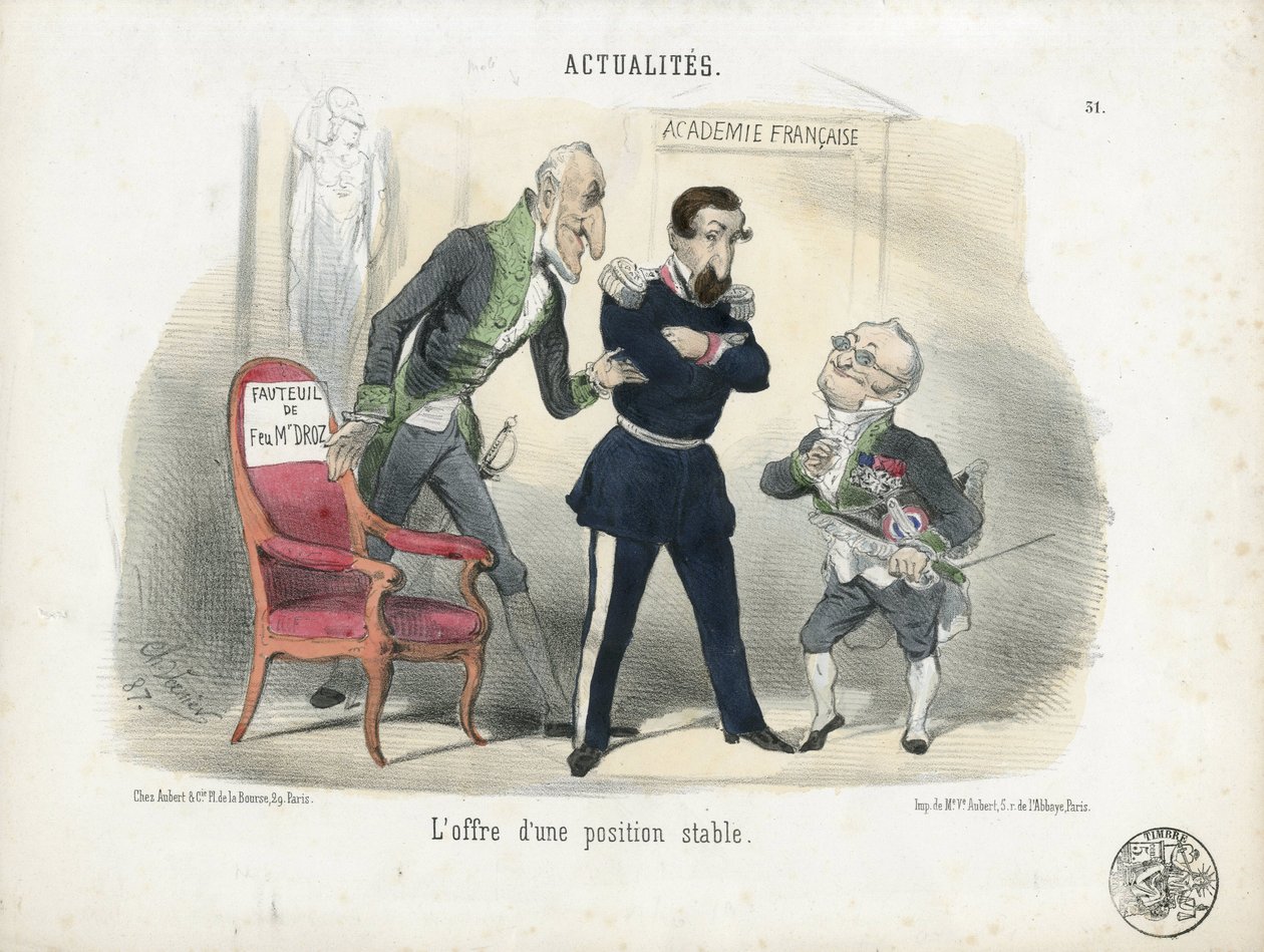 Illustration af Charles Vernier (? -1887) i Le Charivari af Charles Vernier