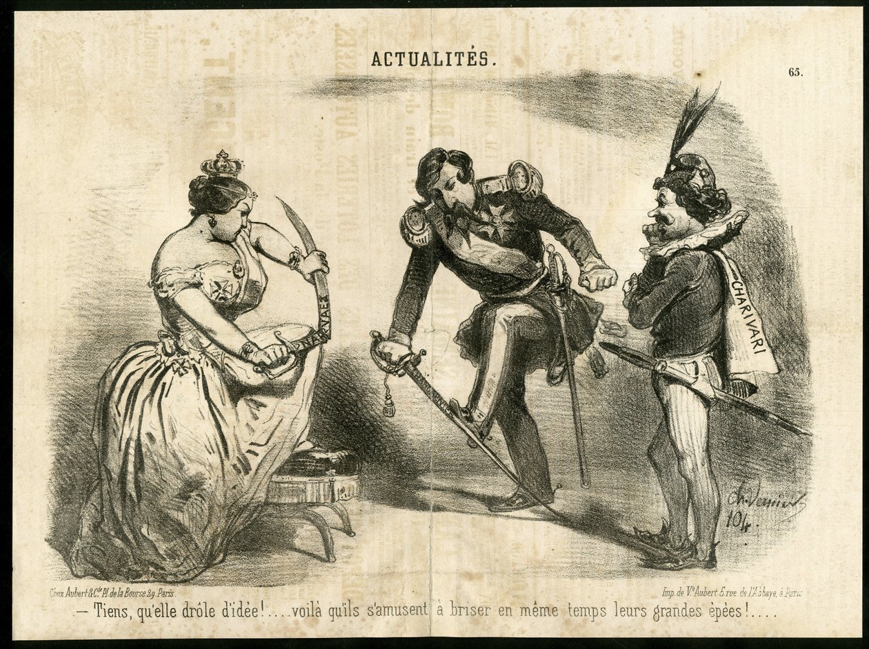 Illustration af Charles Vernier (? -1887) i Le Charivari af Charles Vernier