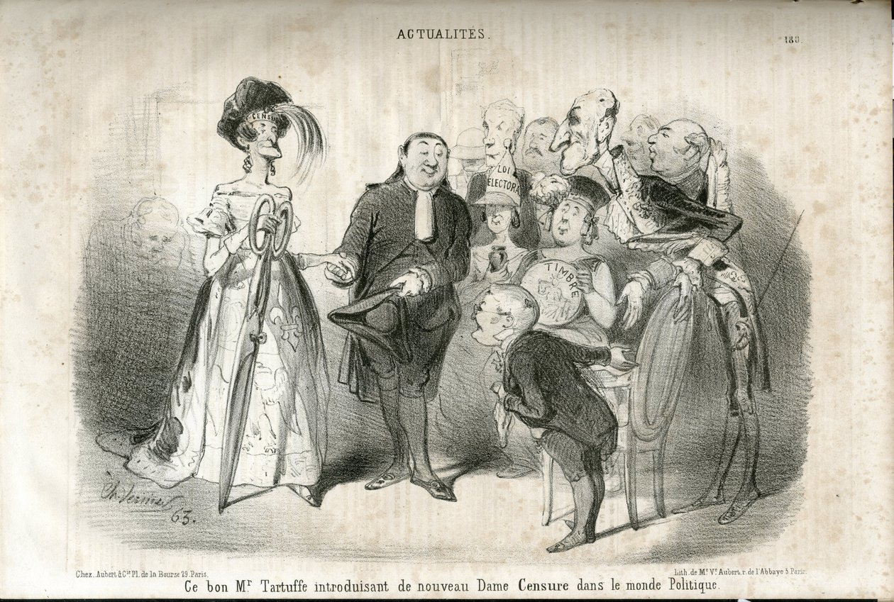 Illustration af Charles Vernier (? -1887) i Le Charivari af Charles Vernier