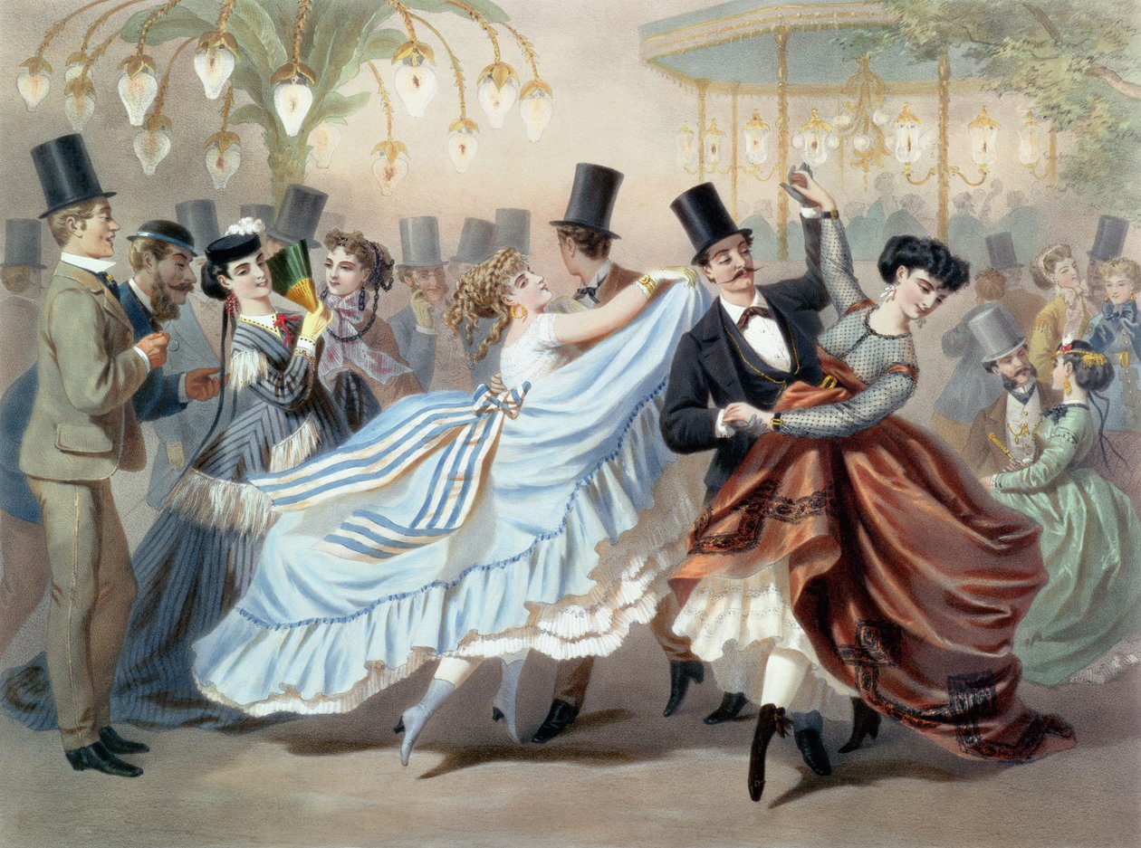 Vals på Bal Mabille, Avenue Montaigne, Paris af Charles Vernier