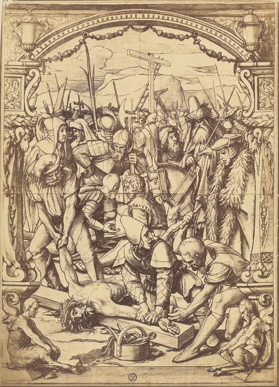 Kristus er naglet til korset af Charles Von Bouell