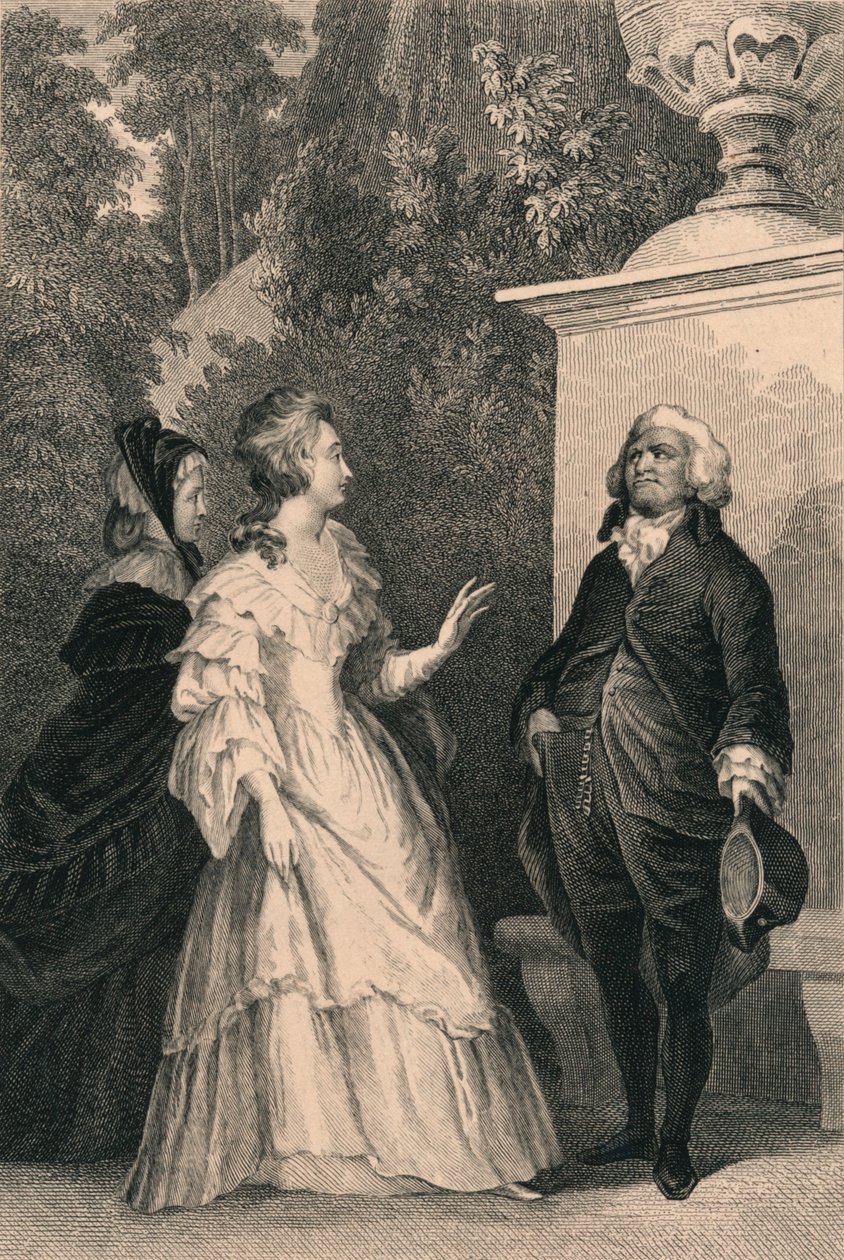 Dronning Marie Antoinette og Mirabeau, c1832. af Charles W. Sharpe