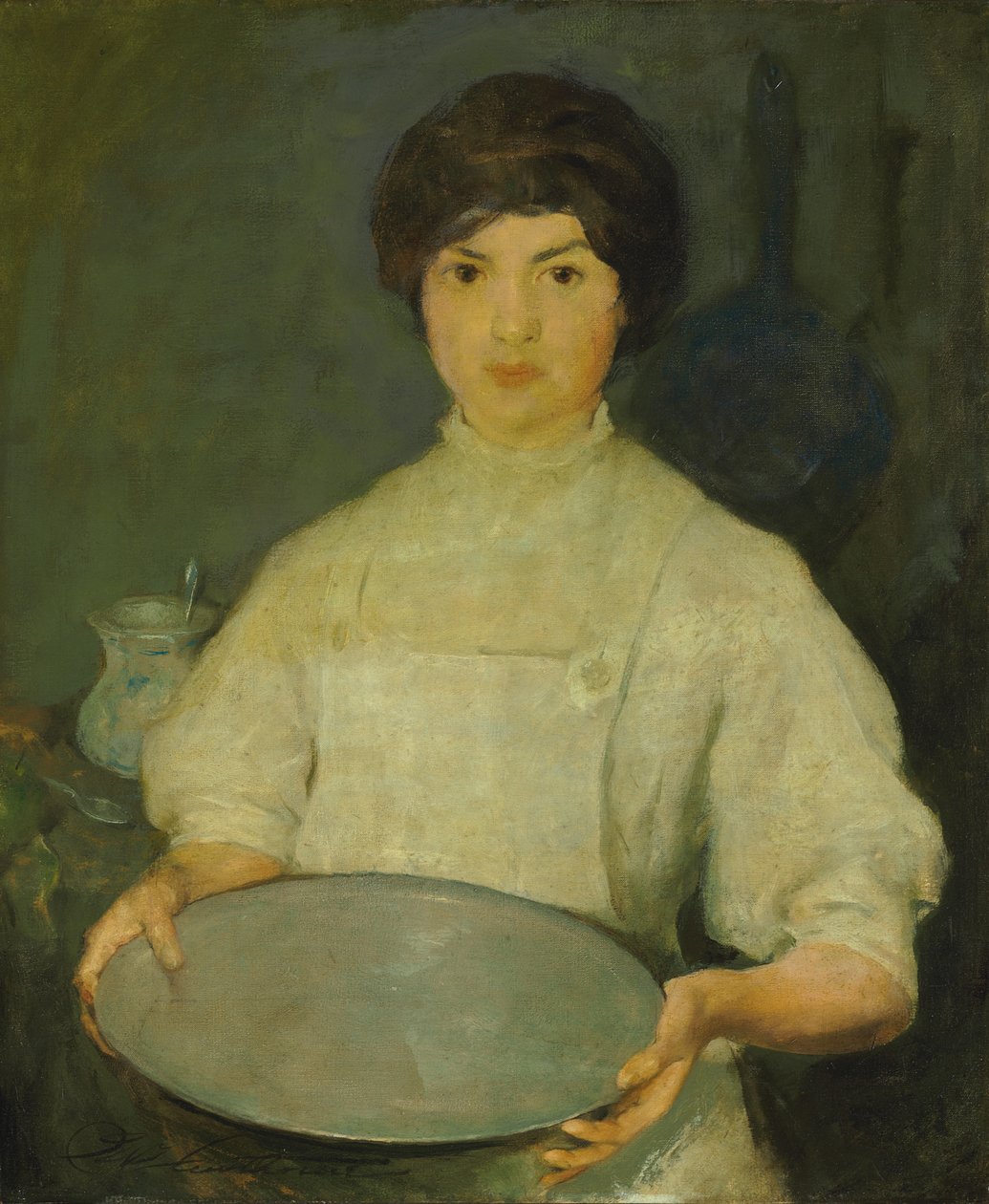 Pige med pande (olie på lærred) af Charles Webster Hawthorne