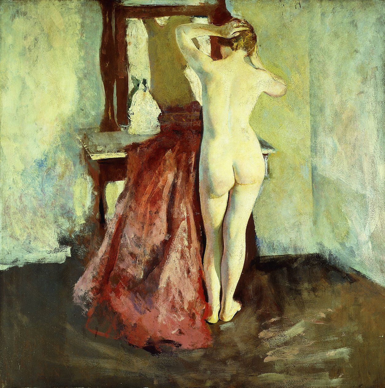 Nøgen før spejlet af Charles Webster Hawthorne