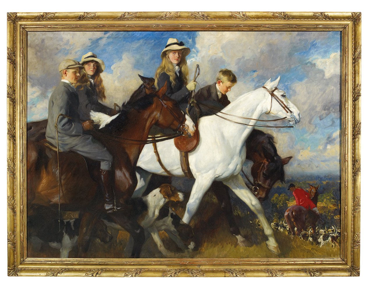 With the York and Ainsty - The Children of Mr Edward Lycett Green, M.F.H. af Charles Wellington Furse