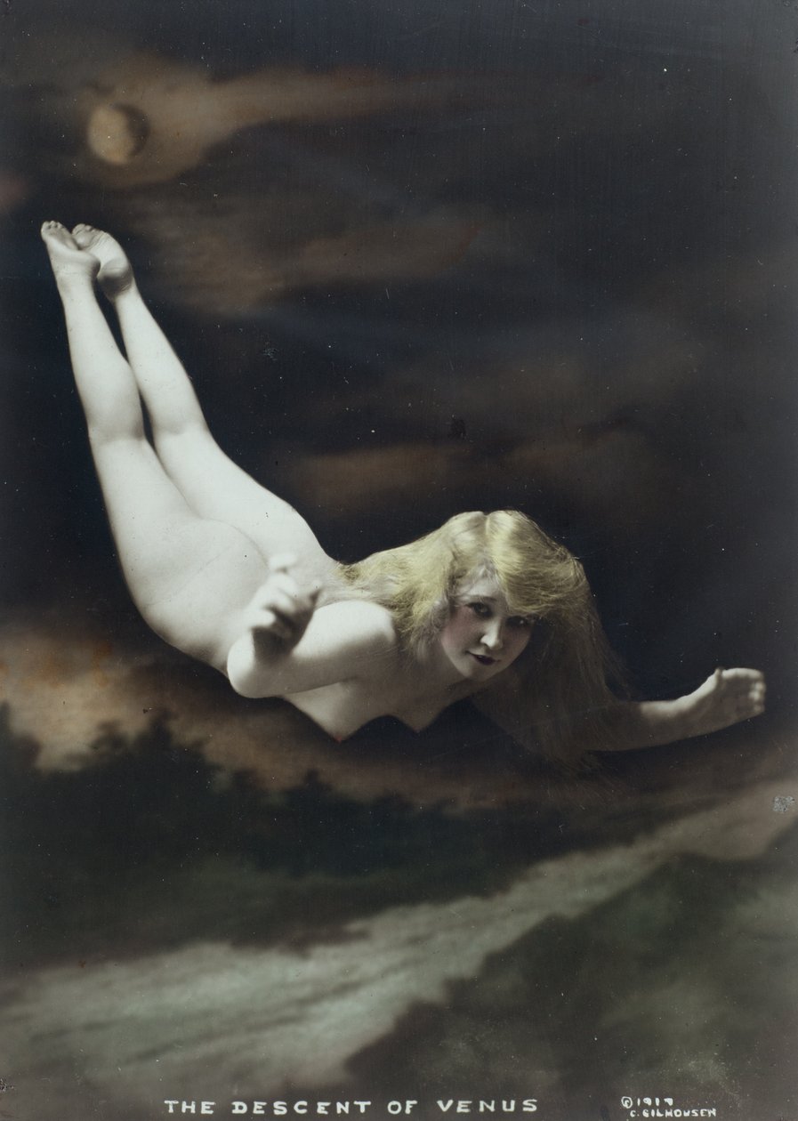 The Descent of Venus, ca. 1917 (håndfarvet gelatinesølvtryk) af Charles Wesley Gilhousen Charles Wesley Gilhousen
