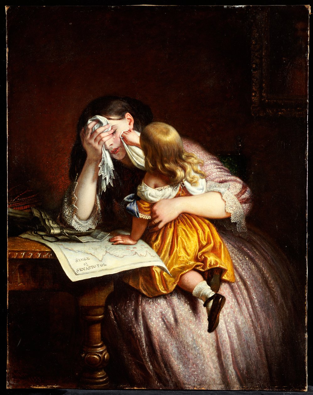 Nyt fra Sebastapol, 1875 af Charles West Cope