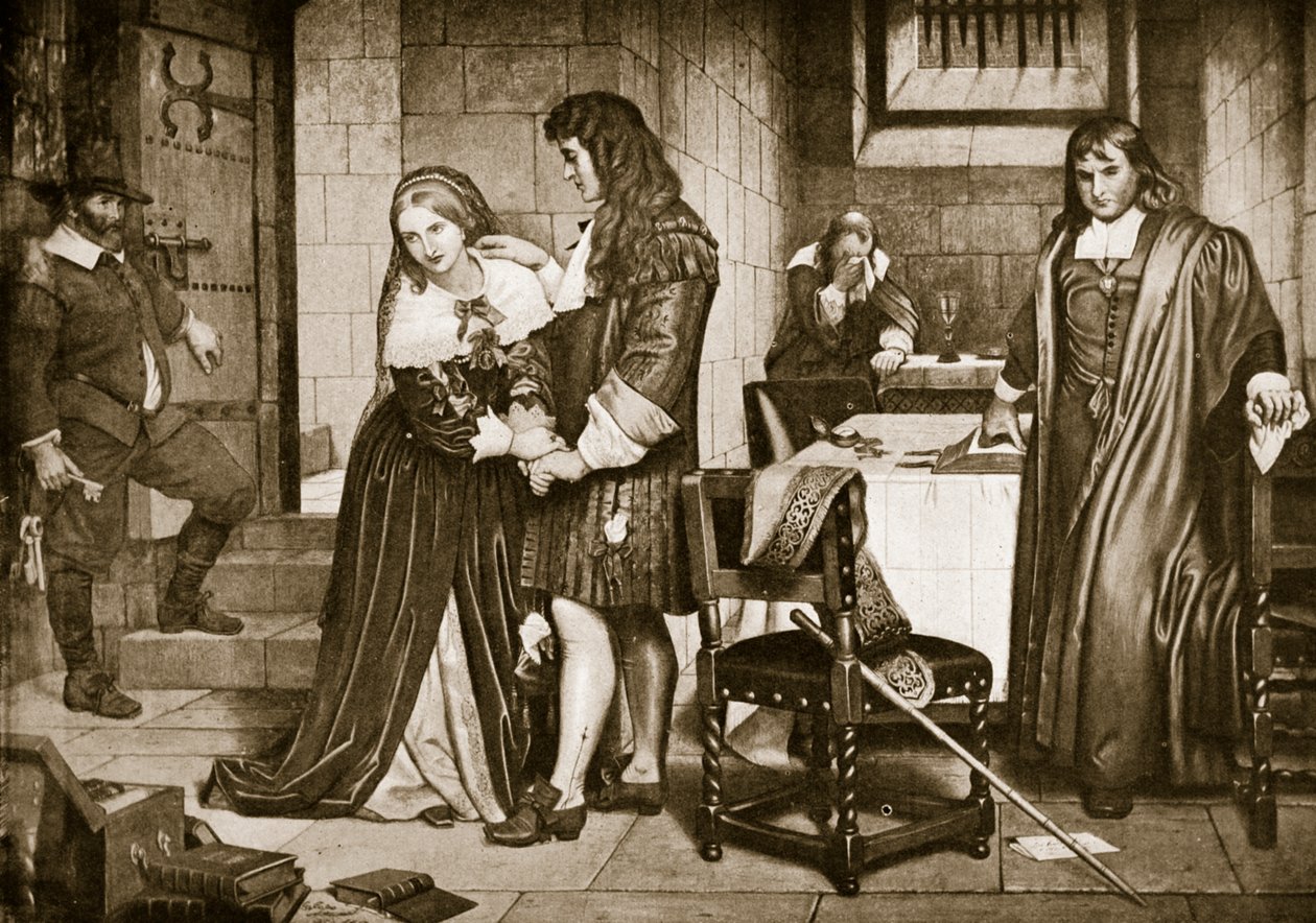 Afskeden mellem Lord og Lady Russell, 1683 af Charles West Cope