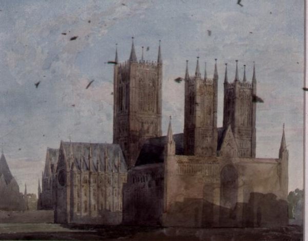 Udsigt over Lincoln Cathedral af Charles Wild
