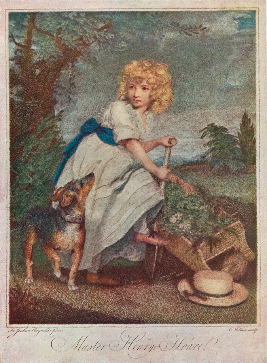 Mester Henry Hoare 1784-1836, som dreng, havearbejde, 1883 1906 af Charles Wilkinson