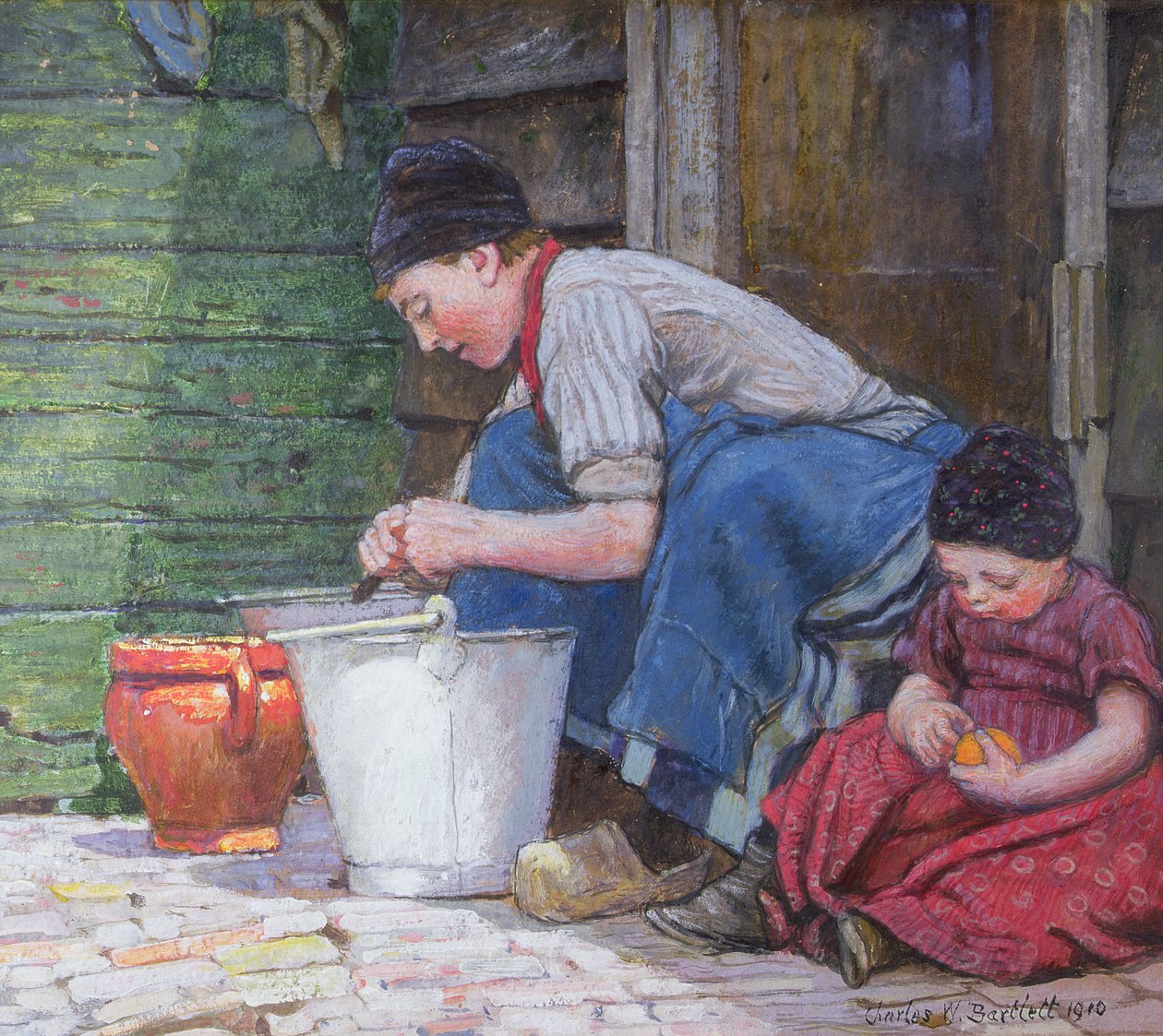 Et solrigt hjørne i Holland af Charles William Bartlett