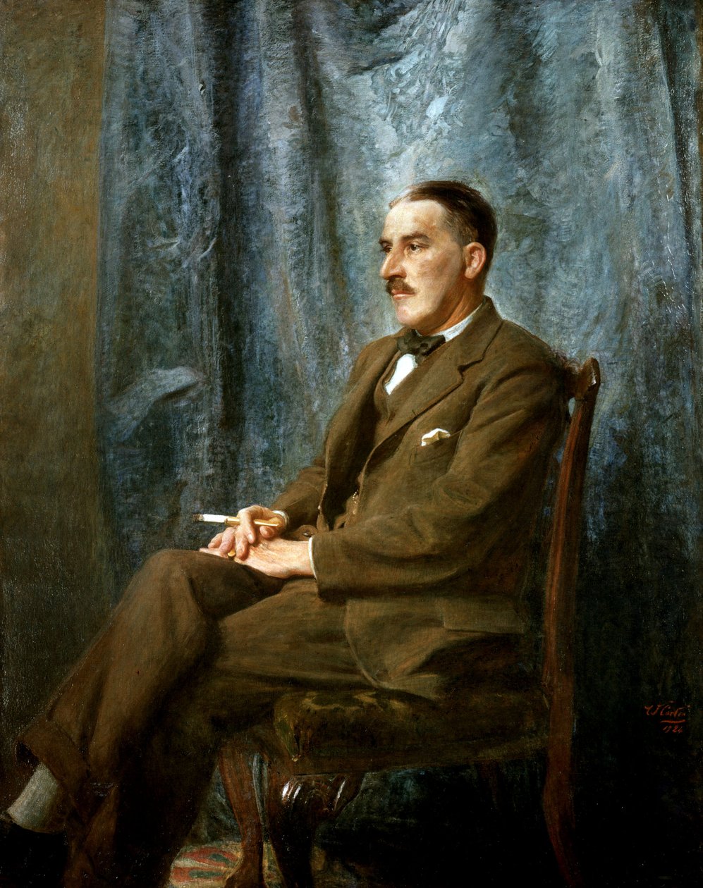 Portræt af Howard Carter, 1924 olie på lærred af Charles William Carter