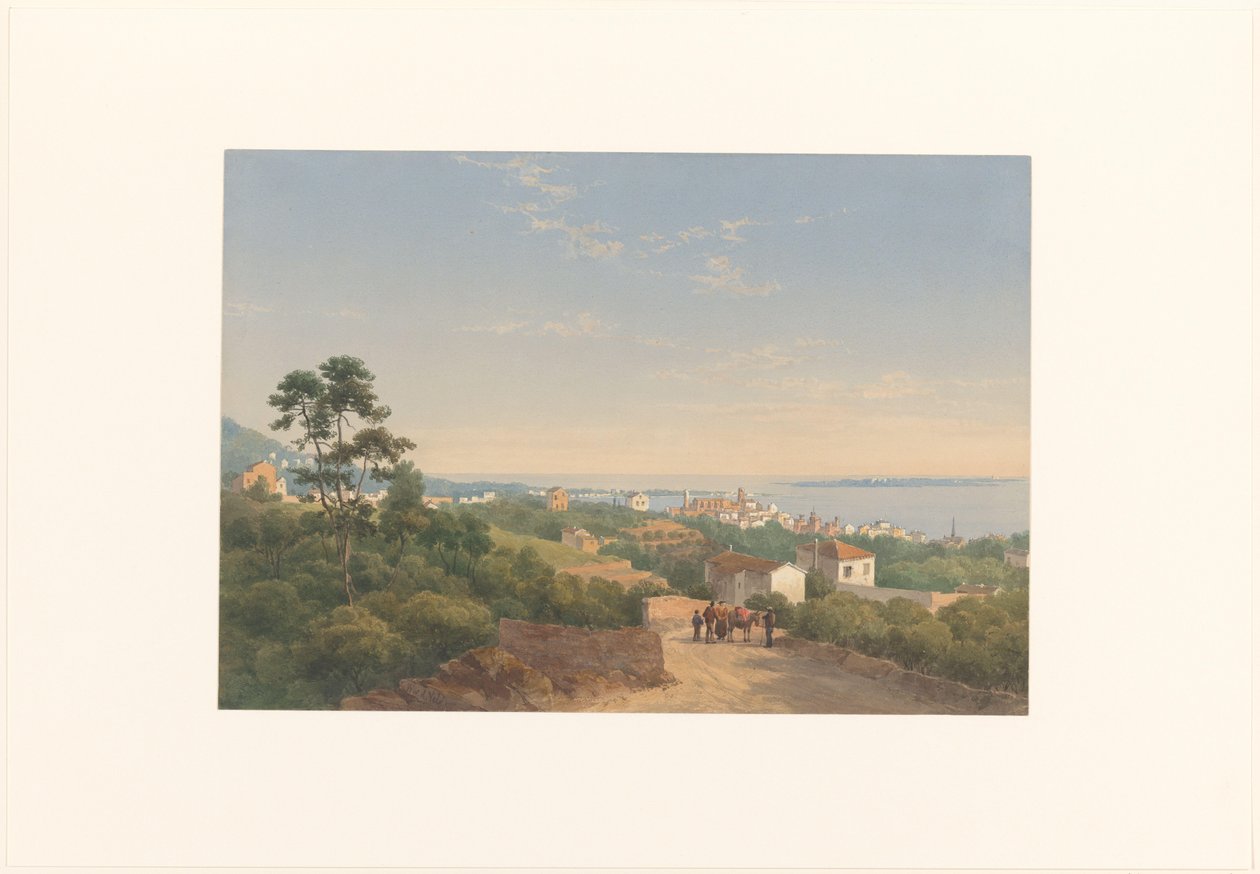Udsigt over Cannes af Charles William Meredith van de Velde