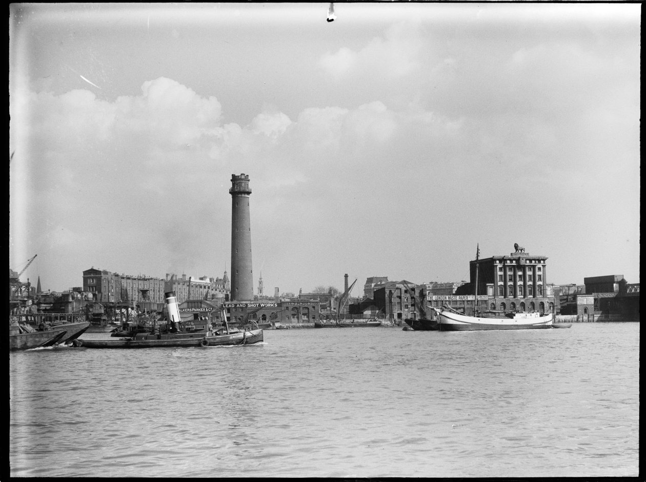 Shot Tower and Lead Works, Belvedere Road, Lambeth, Greater London Authority, 1936. af Charles William Prickett