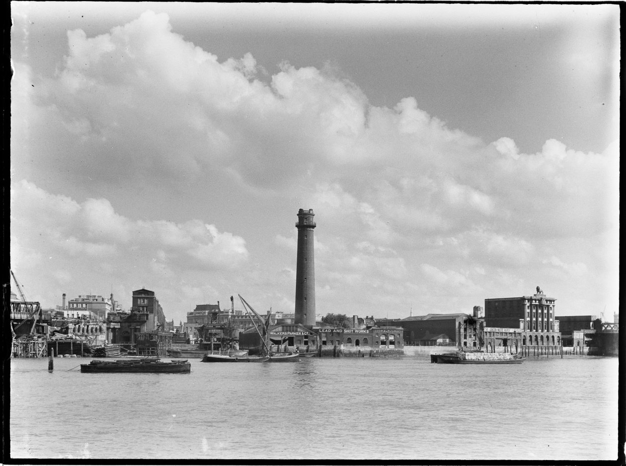 Shot Tower and Lead Works, Belvedere Road, Lambeth, Greater London Authority, 1936. af Charles William Prickett
