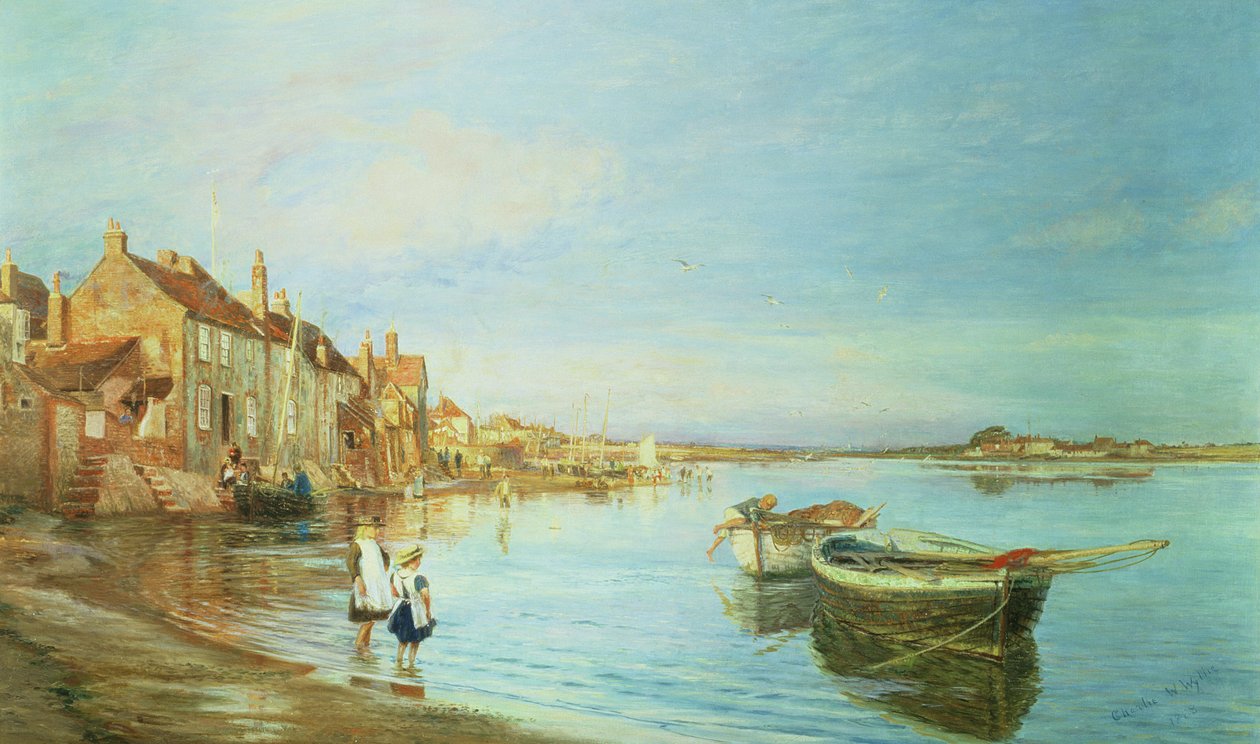 Alt sammen på en sommerdag i Bosham, Sussex, 1888 af Charles William Wyllie