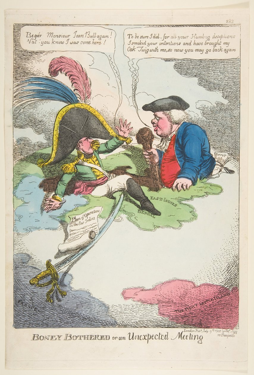 Boney generet eller et uventet møde, 9. juli 1808. af Charles Williams