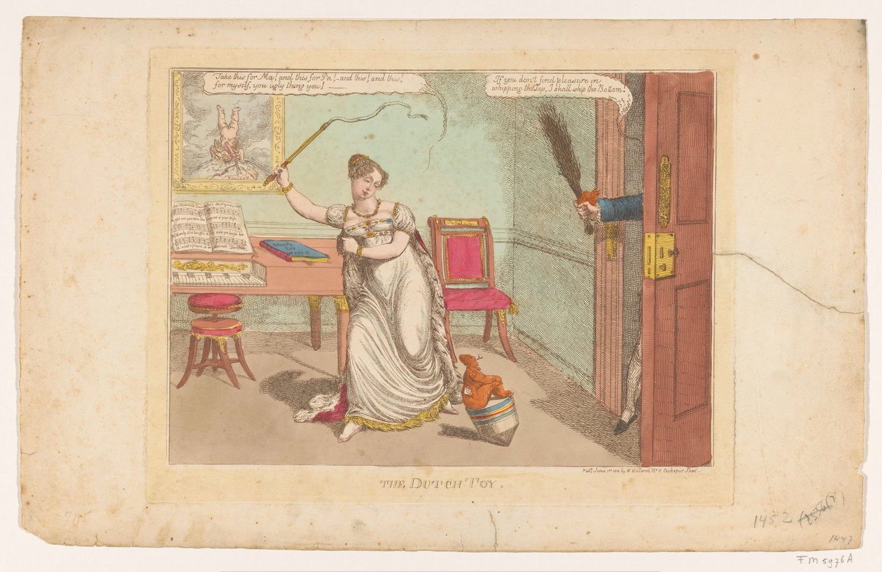 De Hollandse tol, 1814 Det hollandske legetøj (titel på objekt) af Charles Williams