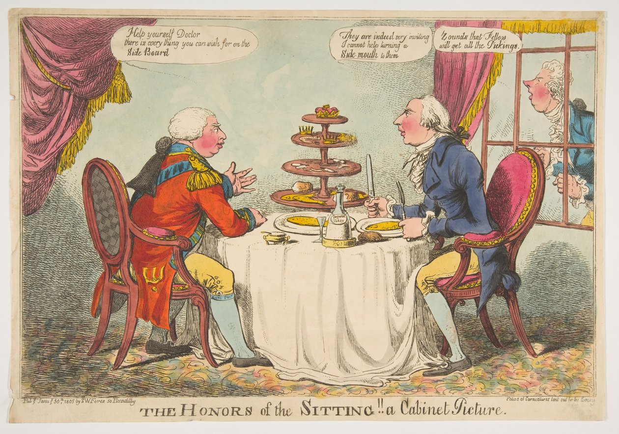 Mødets Ære! Et kabinetbillede, 30. januar 1805. af Charles Williams