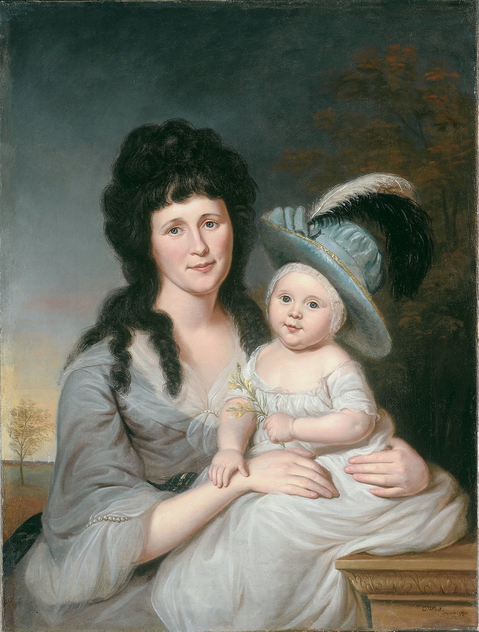Mrs. John Nicholson (Hannah Duncan) og John Nicholson, Jr. af Charles Willson Peale