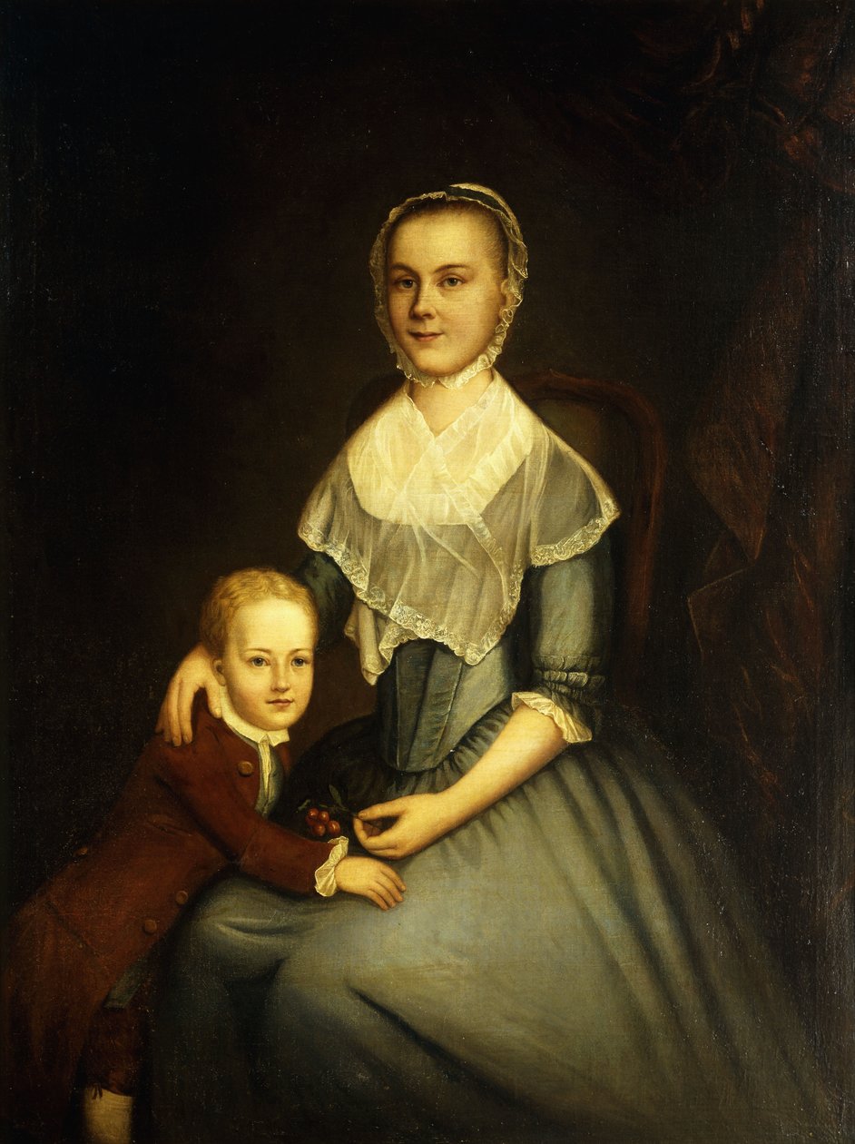 Portræt af fru Arbuckle og søn, af Charles Willson Peale