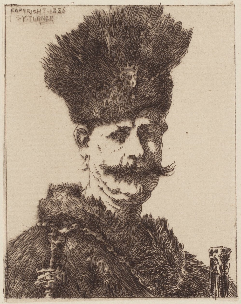 Portræt af en mand af Charles Yardley Turner