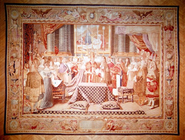 Ægteskabet mellem Ludvig XIV og hans kusine Maria Theresia af Spanien af Charles after Le Brun