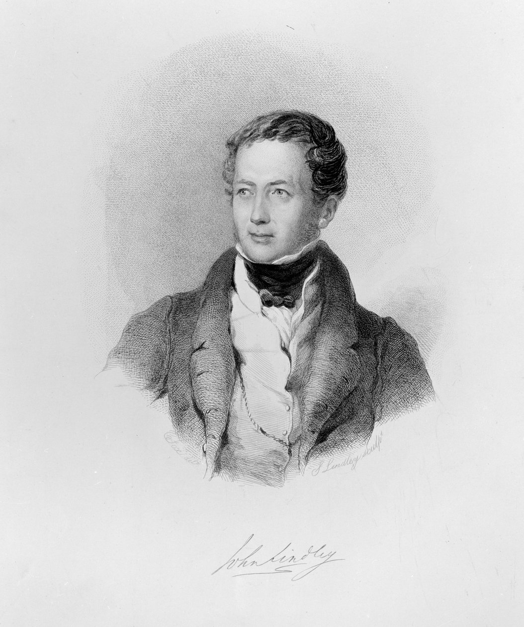 John Lindley, ca. 1830 (gravering) S. Lindley, radering (efter C. Fox) af Charles and George Fox