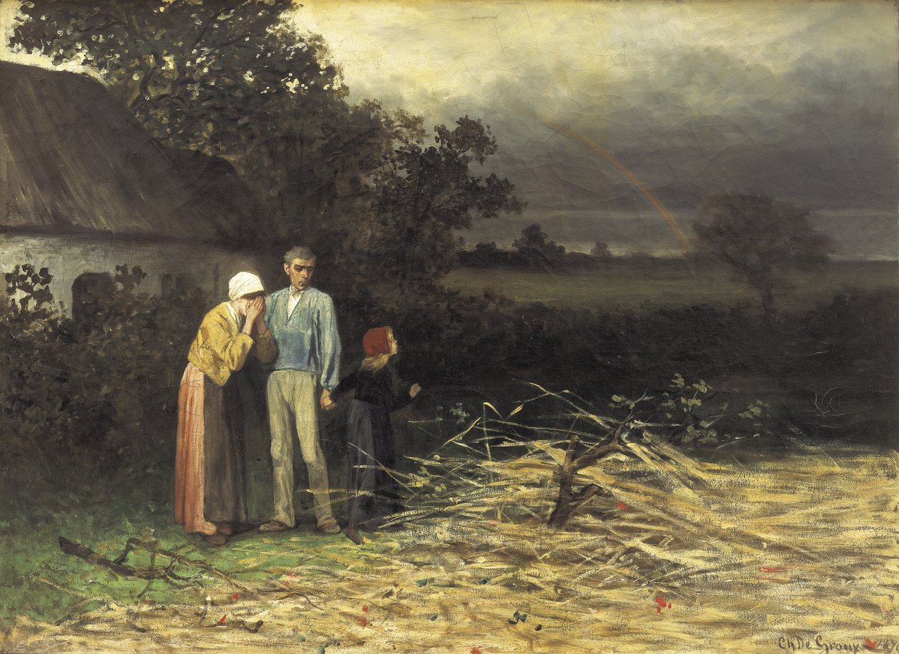 The Lost Recolte af Charles de (1825 70) Groux